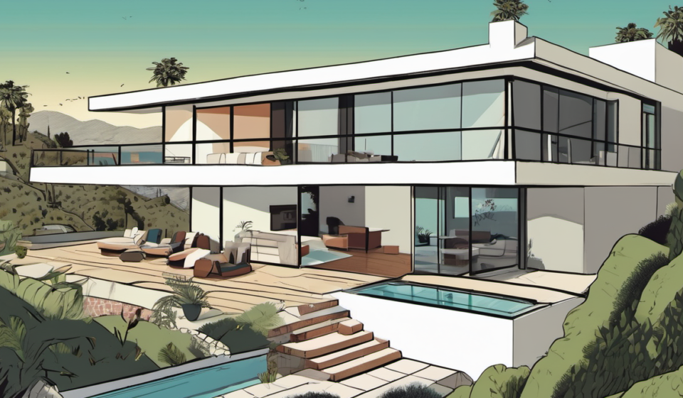 Chris Evans Sells Hollywood Hills Home for Over $5 Million — AI-generated editorial illustration
