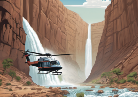 Grand Canyon Flash Floods Leave 20+ Missing, Evacuation in Bright Angel Canyon — AI-generated editorial illustration