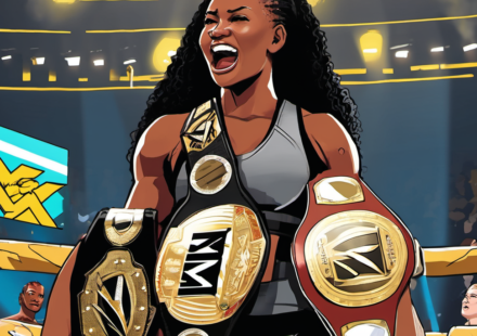 Kelani Jordan Claims NXT Women’s Title at Heatwave 2026 — AI-generated editorial illustration