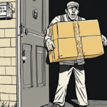 DoorDash Driver Delivers Food Naked, Family Shocked in Texas — AI-generated editorial illustration