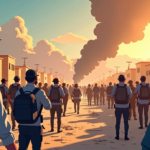 Israeli Settlers Attack NBC Crew in West Bank Village — AI-generated editorial illustration