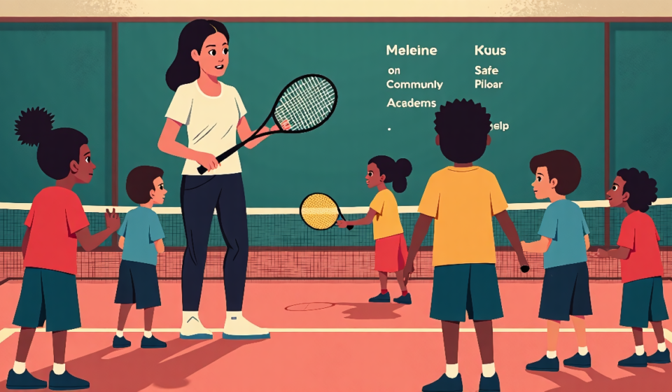 Harlem’s Junior Tennis Program Turns Rackets into Life Lessons — AI-generated editorial illustration