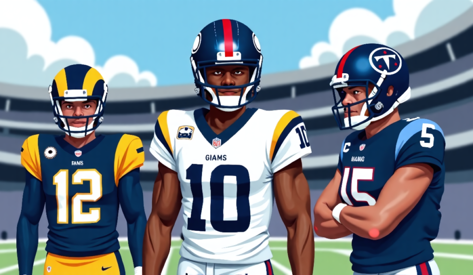 Aaron Donald Returns, OBJ Joins Giants as Rams Cut Down Roster — AI-generated editorial illustration