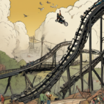 Man Airlifted After Fractures on Batman Roller Coaster in Spain — AI-generated editorial illustration