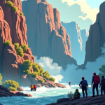 Texas Chiropractor and Hiking Group Among Grand Canyon Flood Missing — AI-generated editorial illustration