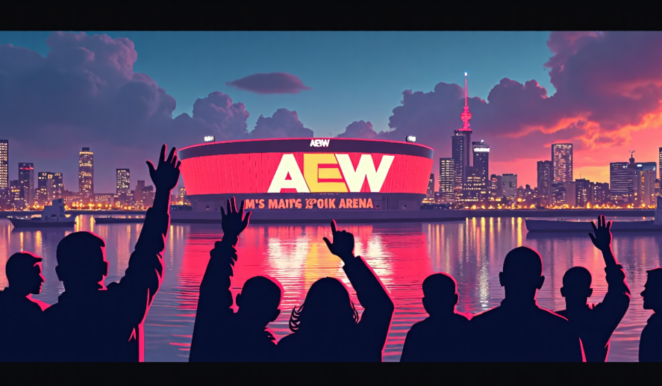 AEW Announces Dynasty 2027 in Liverpool, Expands Global Reach — AI-generated editorial illustration
