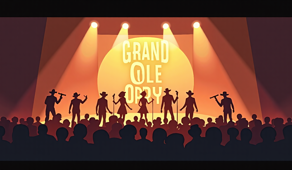 Grand Ole Opry Pays Tribute to Dolly Parton in Emotional Night — AI-generated editorial illustration