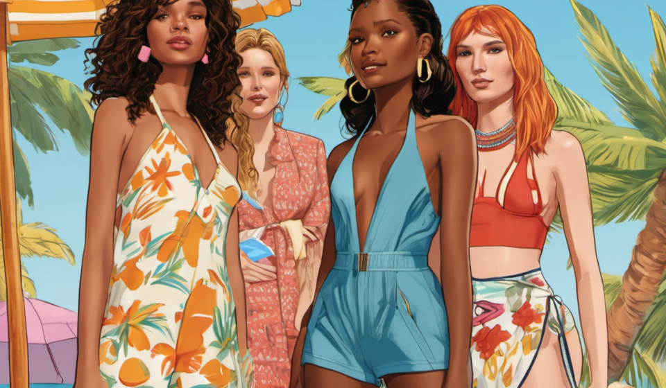 Celebs Redefine Beach Bums on National Beach Day — AI-generated editorial illustration