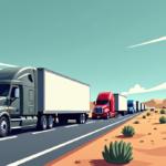 Arizona Busts 95 Illegal Truck Drivers With Blue‑State Licenses — AI-generated editorial illustration