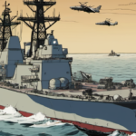 Iran Responds to U.S. Strikes on Oil Route, Escalating Tensions — AI-generated editorial illustration