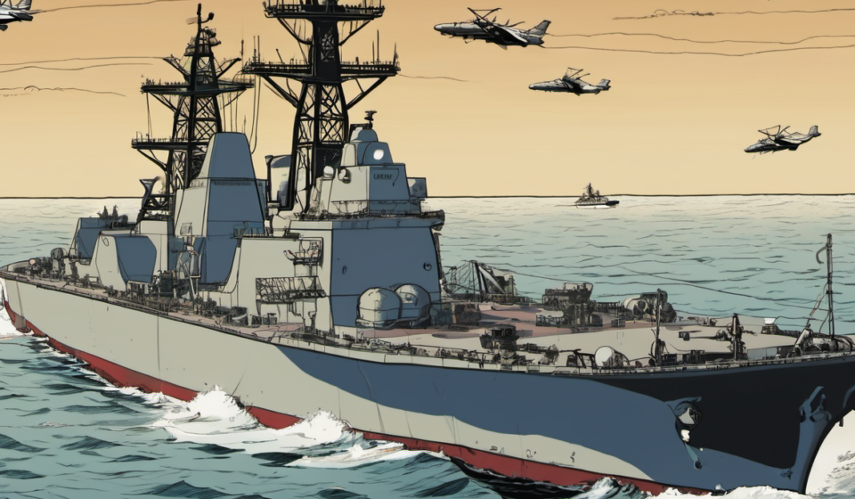 Iran Responds to U.S. Strikes on Oil Route, Escalating Tensions — AI-generated editorial illustration