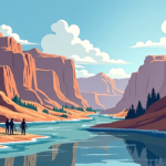 Grand Canyon Floods Disrupt Water Supply as Search for Missing Hikers Intensifies — AI-generated editorial illustration