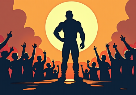 Hulk Hogan, Wrestling Legend, Passes Away at 71 — AI-generated editorial illustration
