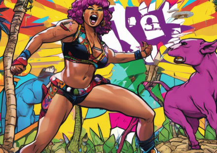 Kandi Krush: From Olympic Synchronized Swimming to Women's Wrestling Dominance — AI-generated editorial illustration
