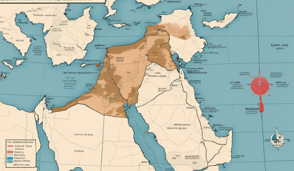 U.S. Strikes Iran’s Larak Island, Iran Retaliates in the Middle East — AI-generated editorial illustration