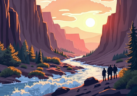 Grand Canyon Flash Floods Leave Evacuees in Shock and Many Missing — AI-generated editorial illustration