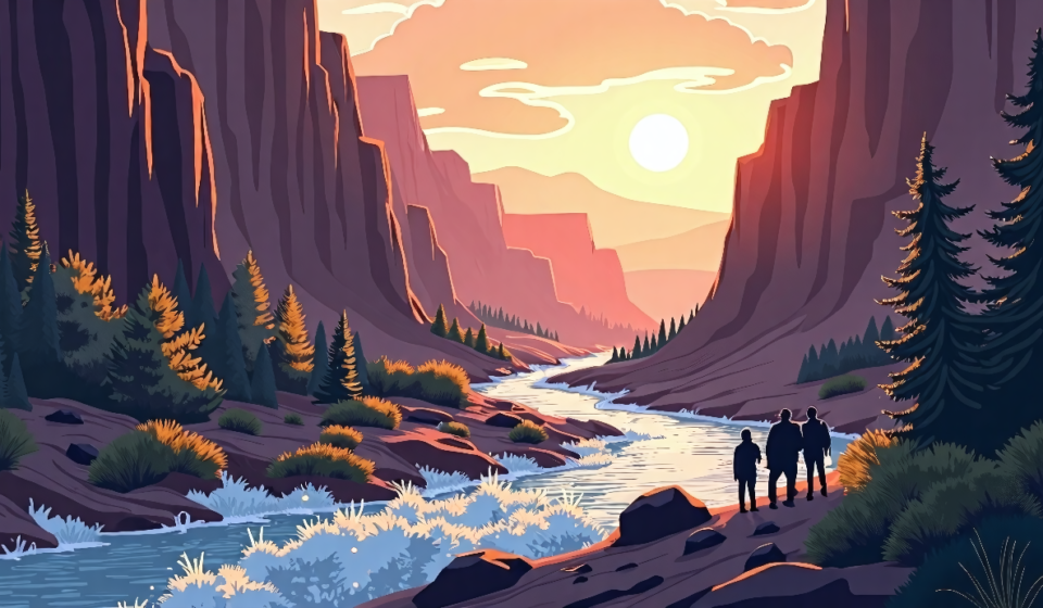 Grand Canyon Flash Floods Leave Evacuees in Shock and Many Missing — AI-generated editorial illustration