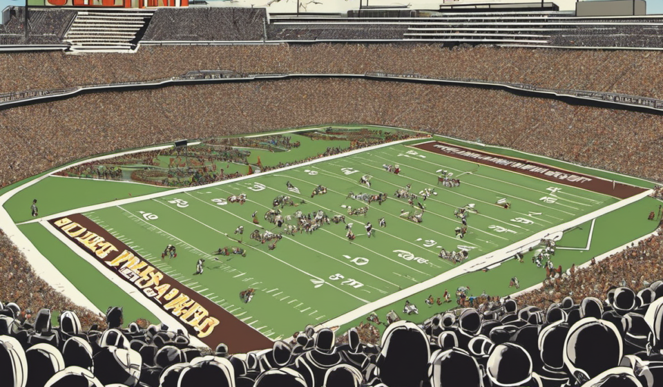 SEC Bars Former NFL Players From Returning to College Football — AI-generated editorial illustration