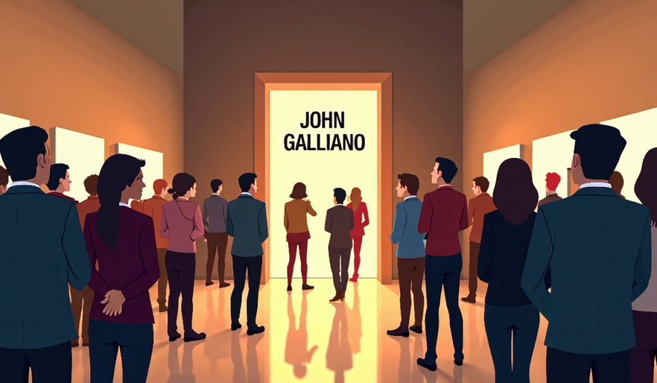 Met Gala Exhibit on John Galliano Dropped After Backlash — AI-generated editorial illustration