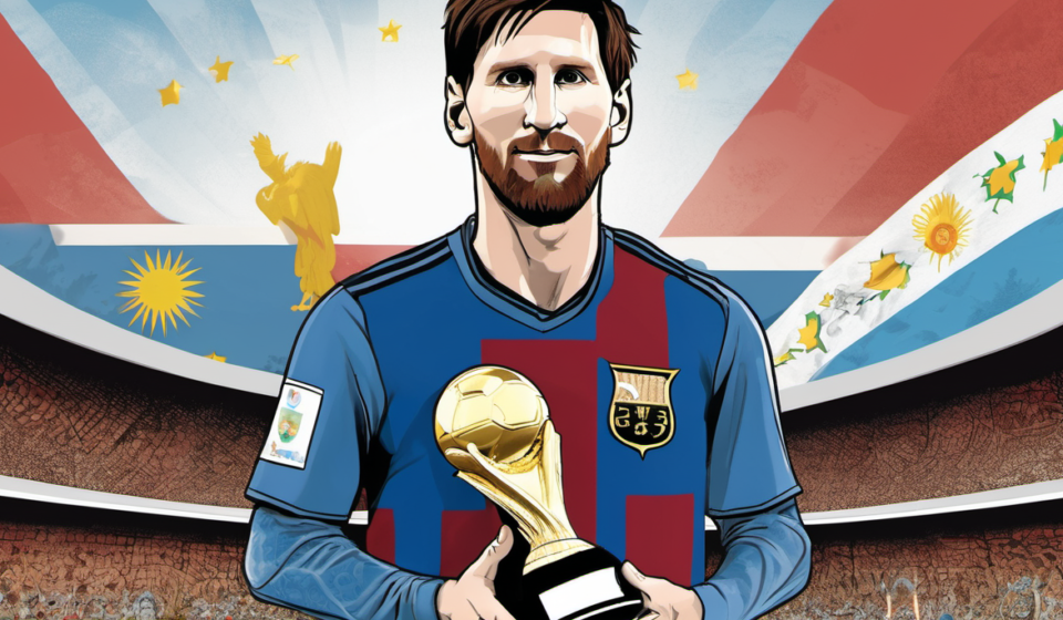 Lionel Messi Announces Retirement from Argentina National Team — AI-generated editorial illustration