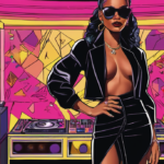 Mercedes Moné Honors Sasha Banks Persona After AEW All In Victory — AI-generated editorial illustration