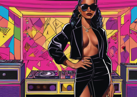 Mercedes Moné Honors Sasha Banks Persona After AEW All In Victory — AI-generated editorial illustration