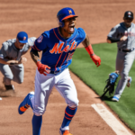 Mets Rally from 2 Runs Down for 5-4 Walk-Off Win Over Nationals on Francisco Lindor Single — AI-generated editorial illustration