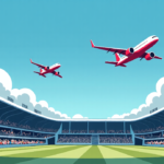 Passenger Jets Fly Near Cape Town Rugby Stadium, Raising Safety Concerns — AI-generated editorial illustration