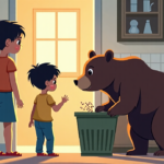 Colorado Family’s Breakfast Interrupted by a Hungry Bear — AI-generated editorial illustration