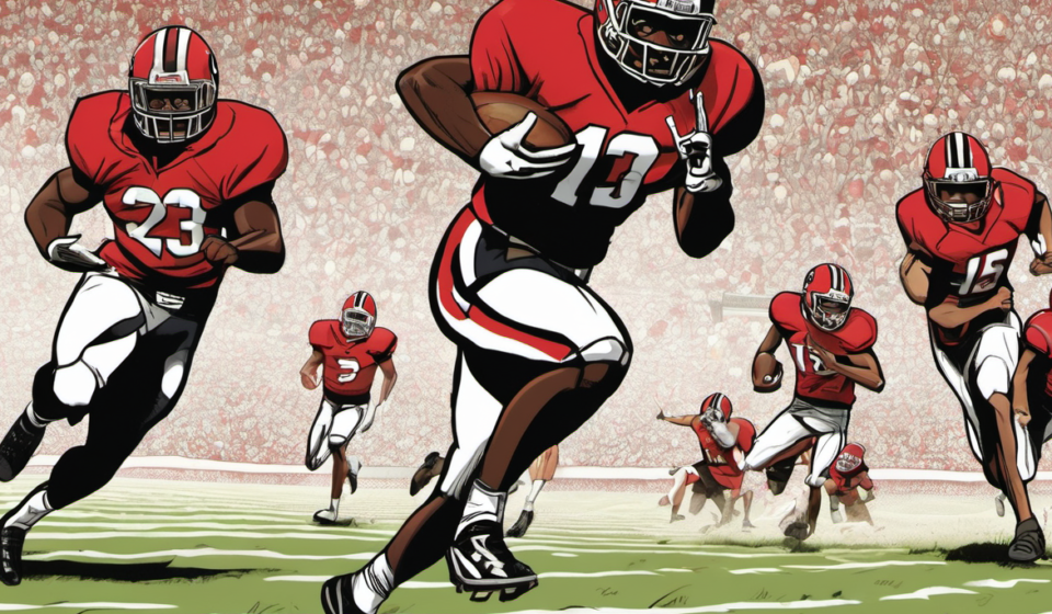 Nate Frazier’s Quest: Pouring Soul Into Every Yard for Georgia — AI-generated editorial illustration