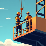 Fort Worth Firefighters Rescue Worker from 22‑Story Crane — AI-generated editorial illustration