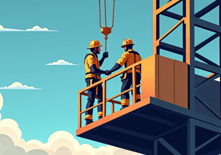 Fort Worth Firefighters Rescue Worker from 22‑Story Crane — AI-generated editorial illustration