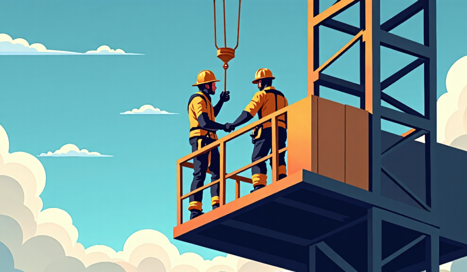 Fort Worth Firefighters Rescue Worker from 22‑Story Crane — AI-generated editorial illustration