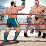 Nigel McGuinness Battles Foot Injury to Reach AEW All In Finals — AI-generated editorial illustration
