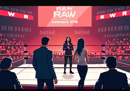 WWE Raw Highlights: Raquel Rodriguez vs. Roxanne Perez, Roman Reigns Segment — AI-generated editorial illustration
