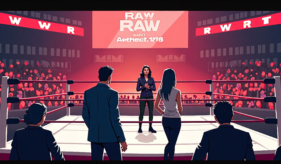 WWE Raw Highlights: Raquel Rodriguez vs. Roxanne Perez, Roman Reigns Segment — AI-generated editorial illustration