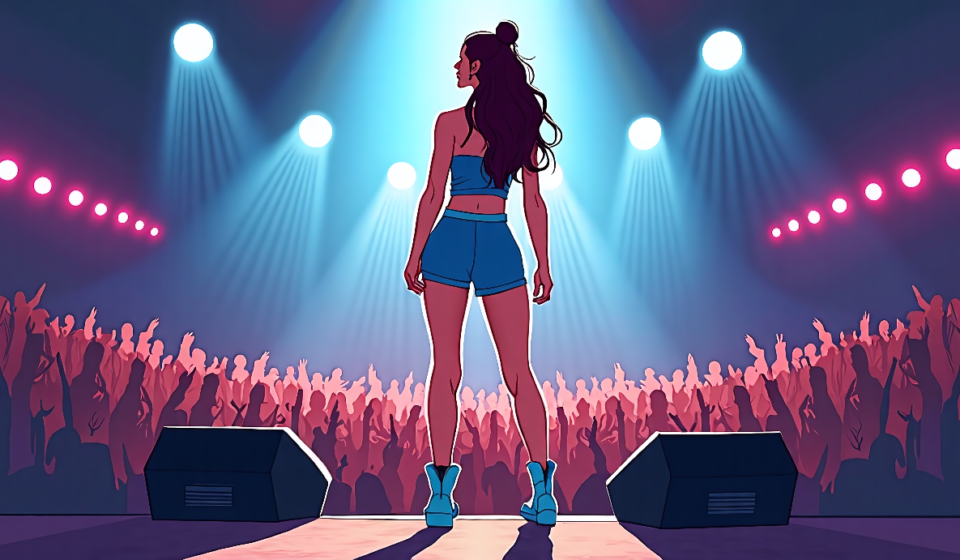 Ariana Grande Switches to Cozy Footwear After Foot Injury Ahead of Tour Finale — AI-generated editorial illustration