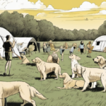 Camp Goldie: New Jersey’s Golden Retriever Play Dates for Humans — AI-generated editorial illustration
