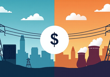 Blue vs. Red States Tackle AI‑Driven Power Surge in Divergent Ways — AI-generated editorial illustration