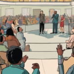 Mel Gibson Issues Apology After ASL Interpreter Incident at Canadian Expo — AI-generated editorial illustration