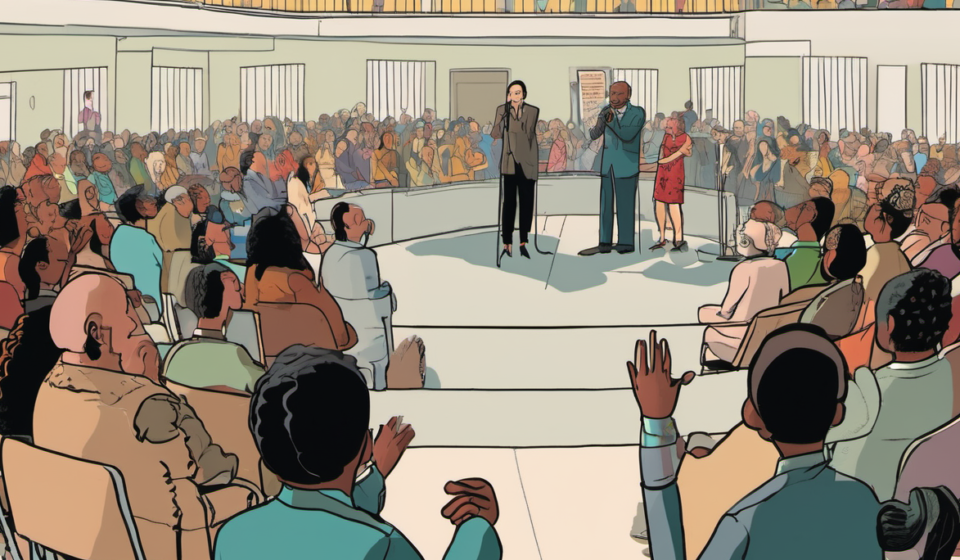 Mel Gibson Issues Apology After ASL Interpreter Incident at Canadian Expo — AI-generated editorial illustration