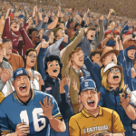 Get Tickets to the 2026-27 NCAA Football Season with Gametime — AI-generated editorial illustration