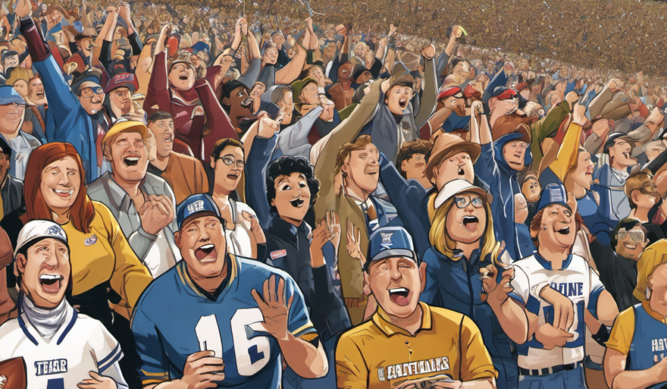 Get Tickets to the 2026-27 NCAA Football Season with Gametime — AI-generated editorial illustration