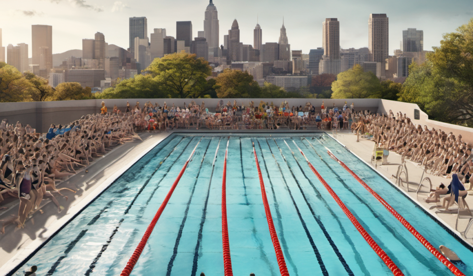 College Swimming League Expands Across the Country with Inaugural Meet Schedule — AI-generated editorial illustration