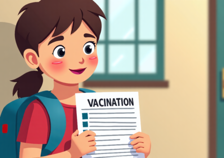 US Kindergarten Vaccination Rates Hit Record Low Amid Rising Exemptions — AI-generated editorial illustration