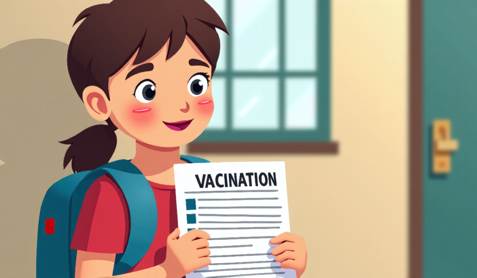 US Kindergarten Vaccination Rates Hit Record Low Amid Rising Exemptions — AI-generated editorial illustration