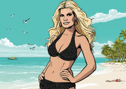 Jessica Simpson's Turks and Caicos Getaway: A Tropical Oasis — AI-generated editorial illustration