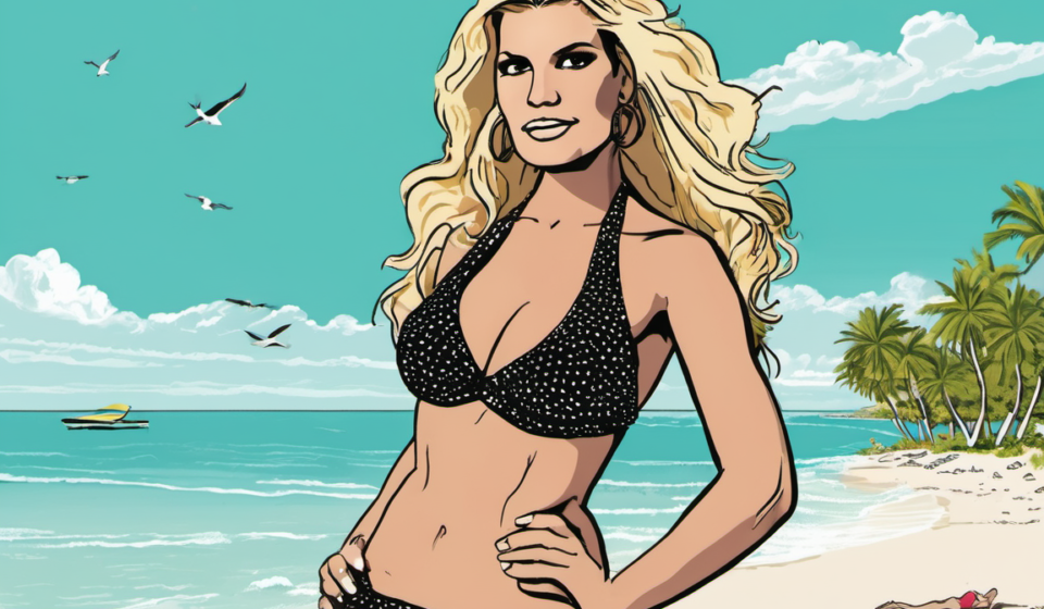 Jessica Simpson's Turks and Caicos Getaway: A Tropical Oasis — AI-generated editorial illustration