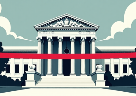Blanche Refuses to Draw a Line: Justice Department Independence from White House — AI-generated editorial illustration