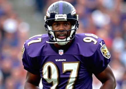 O.J. Brigance, Ravens' First Super Bowl Team Member, Dies at 56 After ALS Battle — AI-generated editorial illustration